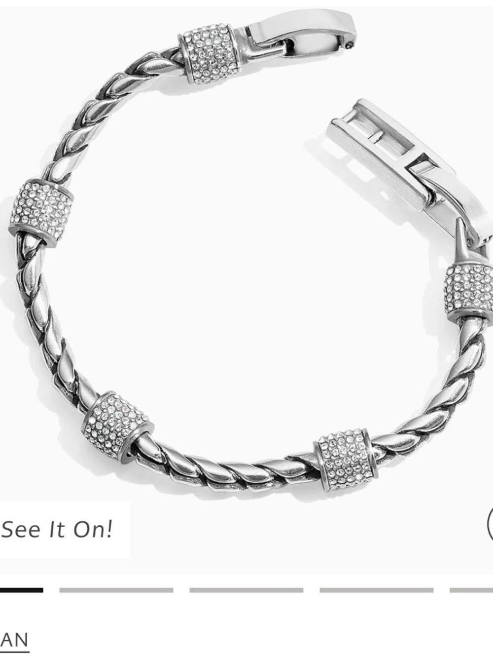 Brighton Meridian  Bracelet with Studded Accents This wont go lower - Picture 3 of 3